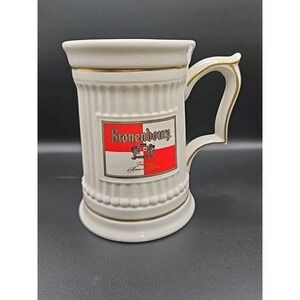 Vintage 1988 Kronenbourg Brewery French‎ Beer Mug Tankard Bar Glass Cup Stein